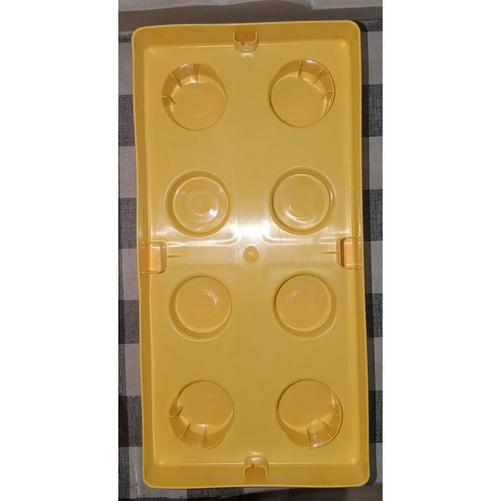 Y2K Lego Storage Containers Red/Yellow 14x6x6 Bundle of 2